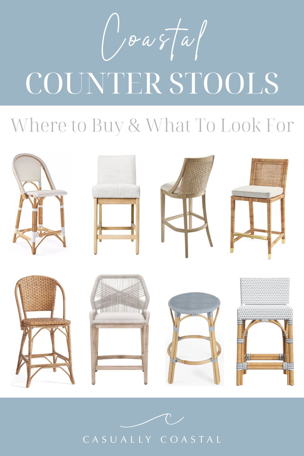 Coastal Counter Stools: How and Where To Shop